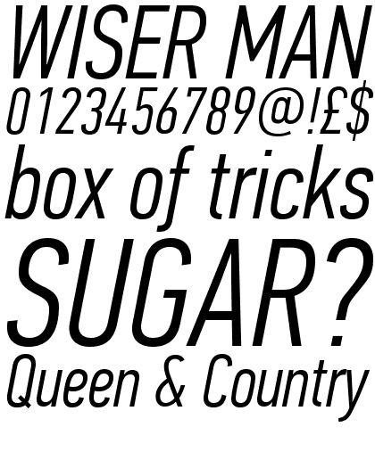 PF Din Text Compressed Pro Light Italic