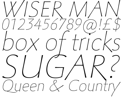 Palatino&trade; Sans Informal Pro Ultra Light Italic