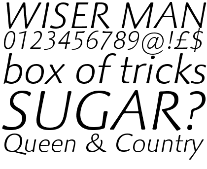 Palatino&trade; Sans Pro Light Italic