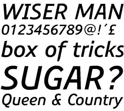 Precious Sans Demi Bold Italic