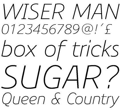 Precious Sans Light Italic