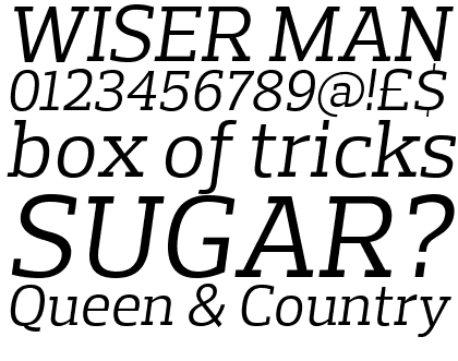 Prelo Slab Book Italic