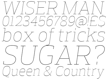 Prelo Slab Hairline Italic