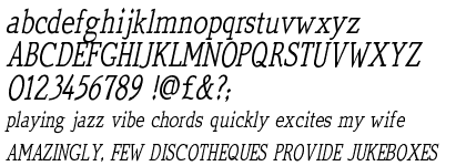 Quick Type Condensed Italic