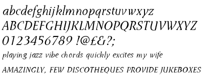 Runa Serif Std Light Italic