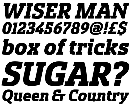 Sancoale Slab Black Italic