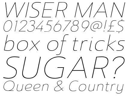 Savigny Thin Extended Italic