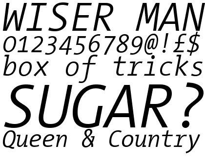 TheMix Mono Semi Condensed SemiLight Italic