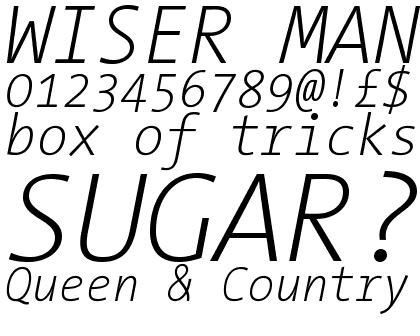 TheSans Mono Semi Condensed ExtraLight Italic