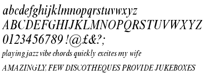 Times New Roman&reg; Condensed Italic