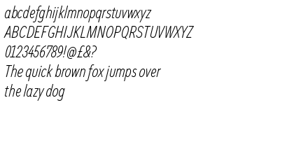 Trilogy Sans&trade; Compressed Thin Italic