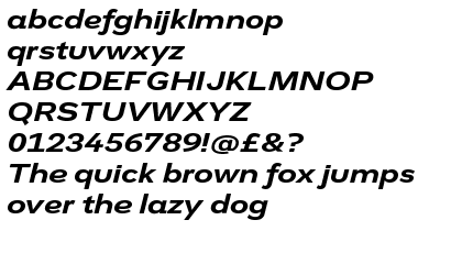 Trilogy Sans&trade; Expanded Bold Italic