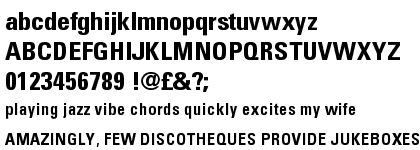 Univers&trade; Std 67 Bold Condensed